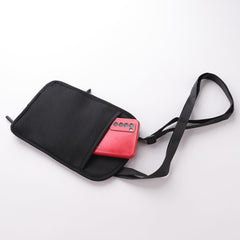 Kuber Industries Paspport Holder for Men & Women|Multifunction Passport Cover Bag|Nylon Passport Pouch for Luggage-Pack of 2 (Black)
