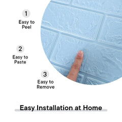 Kuber Industries Foam Brick Pattern 3D Wallpaper for Walls|Soft PE Foam| Easy to Peel, Stick & Remove DIY Wallpaper|Suitable on All Walls|Set of 2 Sheets, 70 cm X 77 cm (Pack of 1)