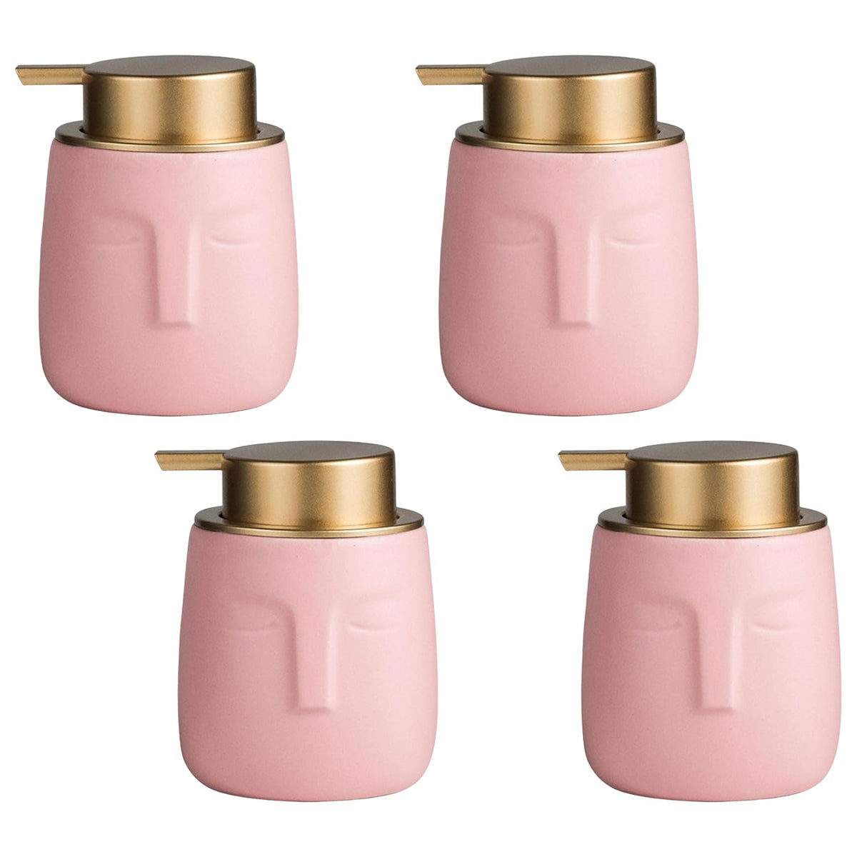 Kuber Industries Liquid Soap Dispenser | Handwash Soap Dispenser | Soap Dispenser for Wash Basin | Shampoo Dispenser Bottle | Bathroom Dispenser Bottle | Pack of 2 | ZX014PK | 350 ml | Pink