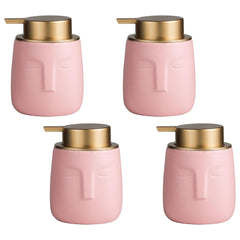 Kuber Industries Liquid Soap Dispenser | Handwash Soap Dispenser | Soap Dispenser for Wash Basin | Shampoo Dispenser Bottle | Bathroom Dispenser Bottle | Pack of 2 | ZX014PK | 350 ml | Pink