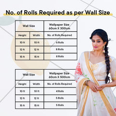 Kuber Industries Oil Proof Wallpaper for Walls | Artistic Pattern | Easy to Peel, Stick & Remove DIY Heat Resistant Wallpaper | Suitable on All Walls | Pack of 2 Roll,60 cm x 500 cm