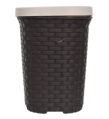 Fun Homes Plastic Open Dustbin, Garbage Bin, Trash Can, Waste Bin, 7 Litre (Brown)-47FH0715