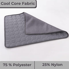 Kuber Industries Rectangular Dog & Cat Bed|Premium Cool Ice Silk with Polyester With Bottom Mesh|Multi-Utility Self-Cooling Pad For Dog & Cat|Light-weight & Durable Dog Bed|ZQCJ001G-XS|Grey(Pack Of 6)