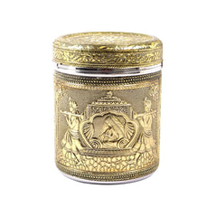 Kuber Industries 800ml Silver Crafted Stainless Steel Containers for Kitchen with Lid | Aesthetic Multipurpose Storage Canister for Kitchen Organizer | Steel Dabba/Box for home | Silver