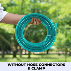 Kuber Industries|Basic|PVC with Nylon Braided Water Pipe 10 Meter|Multi-Utility Water Pipe for Garden, Car Cleaning & Pet Cleaning|Heavy Duty & Leak Proof Hose Pipe for Gardening|Green|(Pack Of 3)