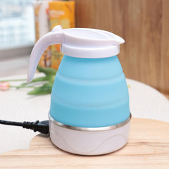 Homestic Foldable Electric Kettle 600 ML | Silicone Body With 304-Stainless Steel Base | Leak Proof Design | Multipurpose Portable Electric Kettle for Travel, Office & Home | 600W | Blue