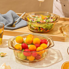 Urbane Home 1100ml Borosilicate Glass Casserole with Lid | Glass Bowl | Microwave & Dishwasher safe | Casserole for Biryani, Pulao, Halwa, Curries,Roti | Scratch resistant, BPA free | Transparent