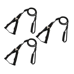 Kuber Industries Dog Harness For Medium Dogs & Leash Set|Premium Metal Hook|PDMGL-005-3|Comfortable Grip|Hand Spliced Belt For Added Strength |PDMGL-005-3|Soft Padding|Stylish Design|Black (Pack Of 3)
