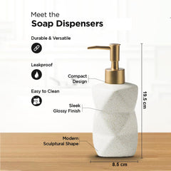 Kuber Industries Liquid Soap Dispenser | Handwash Soap Dispenser | Soap Dispenser for Wash Basin | Shampoo Dispenser Bottle | Bathroom Dispenser Bottle | 300 ML | White