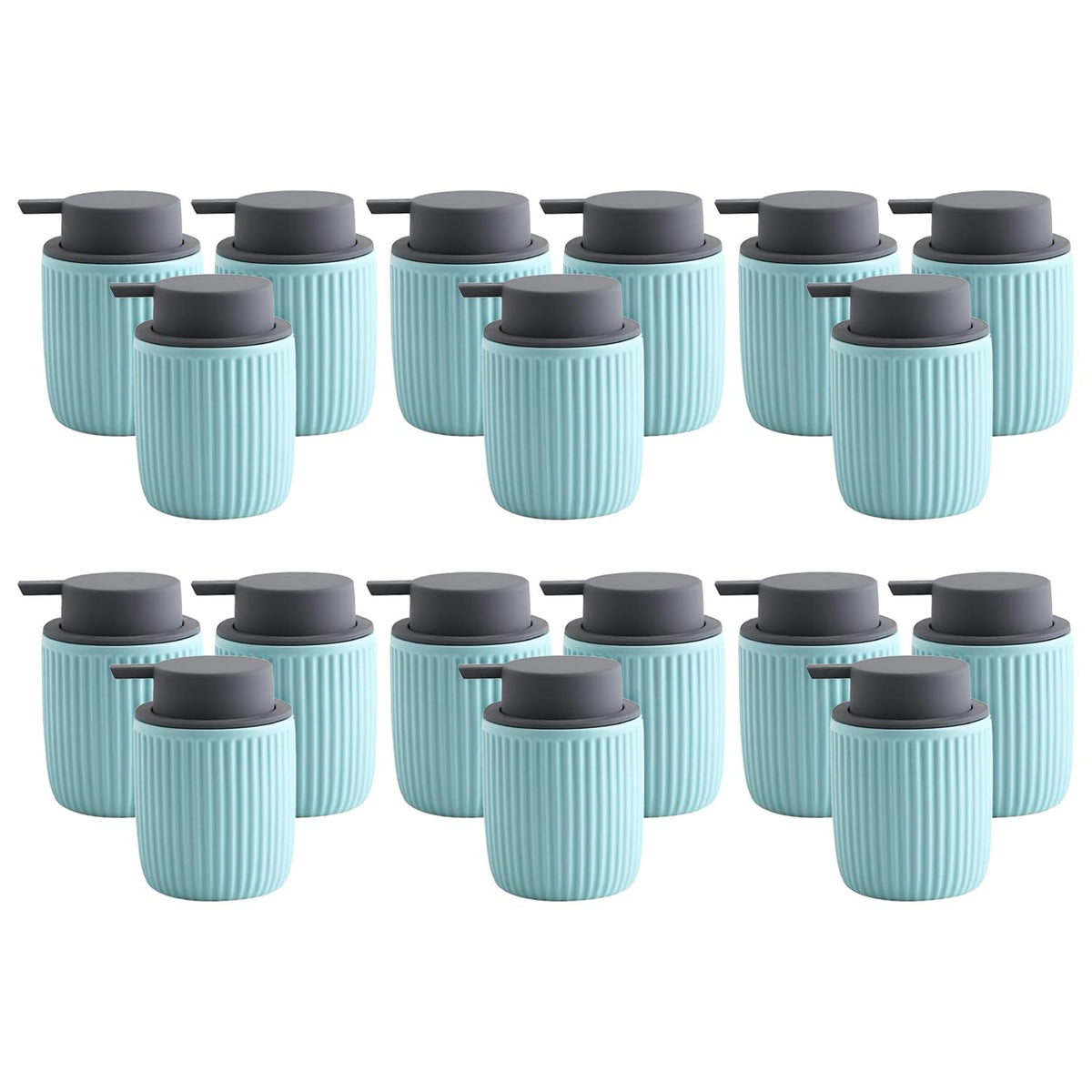 Kuber Industries Liquid Soap Dispenser | Handwash Soap Dispenser | Soap Dispenser for Wash Basin| Bathroom Dispenser Bottle | 18 Piece | Pack of 6 | 320 ml | JY00162BU | Blue