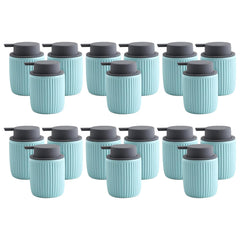 Kuber Industries Liquid Soap Dispenser | Handwash Soap Dispenser | Soap Dispenser for Wash Basin| Bathroom Dispenser Bottle | 18 Piece | Pack of 6 | 320 ml | JY00162BU | Blue