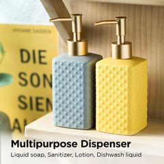 Homestic Liquid Soap Dispenser | Handwash Soap Dispenser | Soap Dispenser for Wash Basin | Shampoo Dispenser Bottle | Bathroom Dispenser Bottle | 3 Piece | 350 ml | ZX021GY | Gray