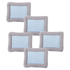 Kuber Industries Rectangular Dog & Cat Bed|Yarn Dyed Oxford Cloth|Nylon and Polyester with Cotton Filling|Self-Cooling Bed for Dog & Cat|Small Light-Weight & Durable Dog Bed|ZQCJ005B-M|Pack Of 5|Blue