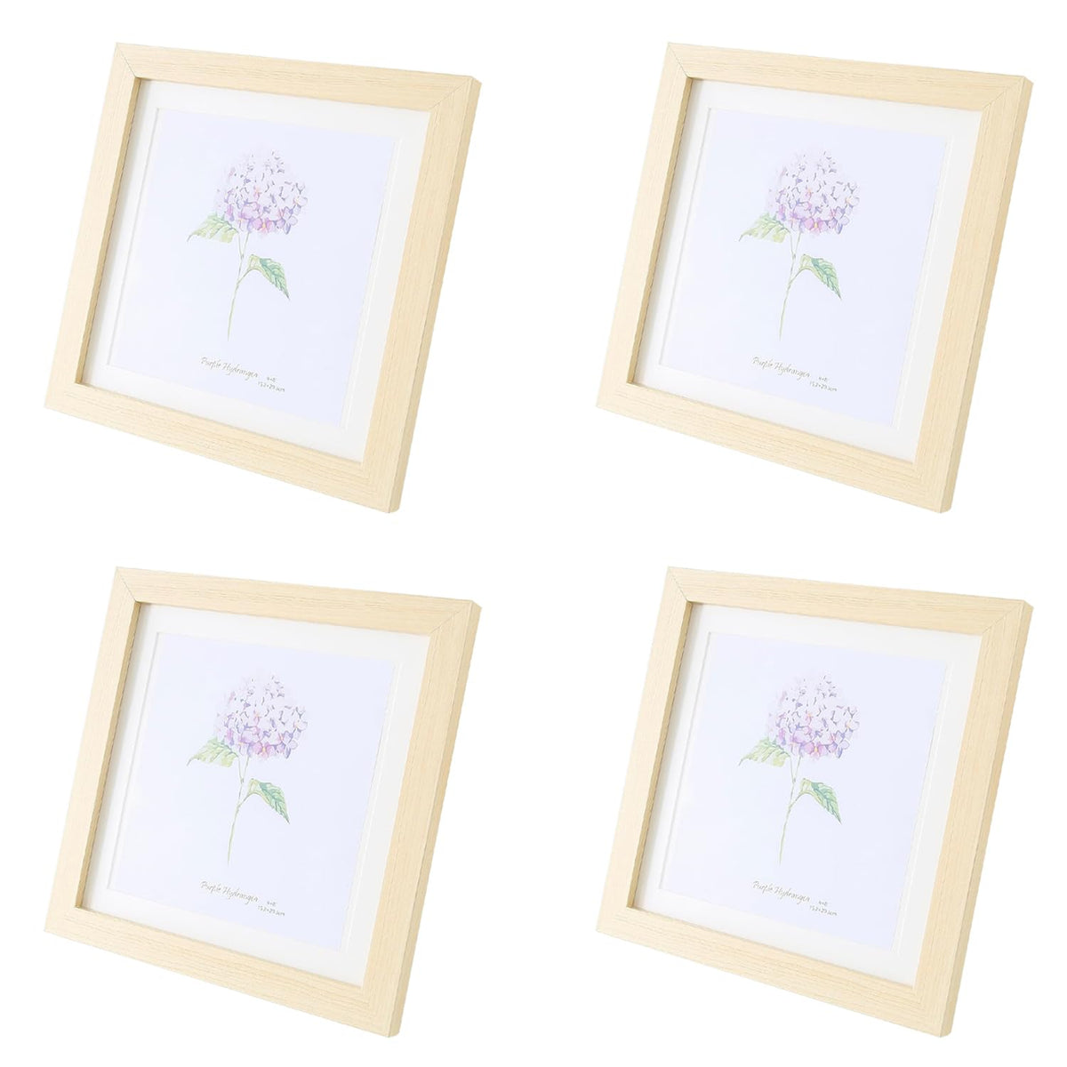 Kuber Industries Photo Frame For Home D?cor|Use Horizontal & Vertical|Crystal Clear Glass|Perfect For Home, Office And Shop "23.3x23.3CM"-Pack of 4 (Natural)