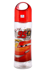 Heart Home Disney Car Printed Plastic Water Bottle For Kids- 700ml (Tranasparent)