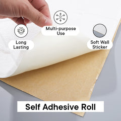 Kuber Industries Soft Wall Sticker for Walls | Quirky Pattern & Self Adhesive Peel Wall Stickers | Easy to Peel, Stick & Remove DIY Wallpaper | Suitable on All Walls | Pack of 2 sheets,35 cm X 70 cm