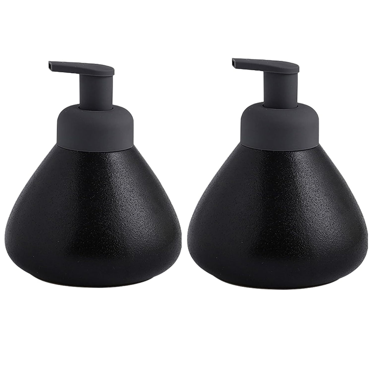 Kuber Industries Liquid Soap Dispenser | Handwash Soap Dispenser | Soap Dispenser for Wash Basin | Shampoo Dispenser Bottle | Bathroom Dispenser Bottle | Pack of 2 | JY00019 | 360 ml | Black