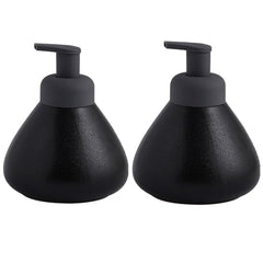 Kuber Industries Liquid Soap Dispenser | Handwash Soap Dispenser | Soap Dispenser for Wash Basin | Shampoo Dispenser Bottle | Bathroom Dispenser Bottle | Pack of 2 | JY00019 | 360 ml | Black