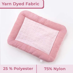 Kuber Industries Rectangular Dog & Cat Bed|Yarn Dyed Oxford Cloth|Nylon and Polyester with Cotton Filling|Self-Cooling Bed for Dog & Cat|Small Light-Weight & Durable Dog Bed|ZQCJ005P-M|Pack of 5|Pink