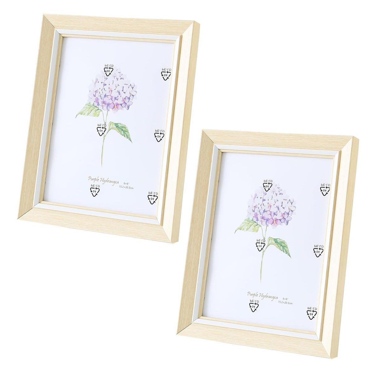 Kuber Industries Photo Frame For Home D?cor|Use Horizontal & Vertical|Crystal Clear Glass|Perfect For Home, Office And Shop "16.7x21.8CM"-Pack of 2 (Cream)