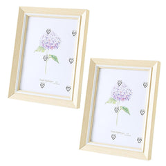 Kuber Industries Photo Frame For Home D?cor|Use Horizontal & Vertical|Crystal Clear Glass|Perfect For Home, Office And Shop "16.7x21.8CM"-Pack of 2 (Cream)