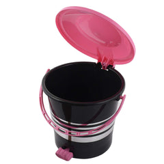 Kuber Industries 2 Pieces Plastic Dustbin Garbage Bin with Handle,5 Liters (Pink) -CTLTC37972