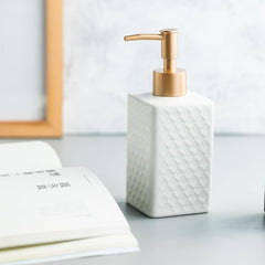 Heart Home Liquid Soap Dispenser | Handwash Soap Dispenser | Soap Dispenser for Wash Basin | Shampoo Dispenser Bottle | Bathroom Dispenser Bottle | 360 ML | White