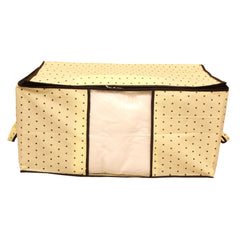 Kuber Industries 3 Piece Rectangular Non Woven Underbed Storage Organiser Set (Extra Large, Cream) CTSN060