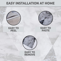 Kuber Industries Marble Design Wall Sticker for Walls | Marble Pattern| Easy to Peel, Stick & Remove DIY Wallpaper | Suitable on All Walls | Pack of 2 Roll,60 cm x 500 cm