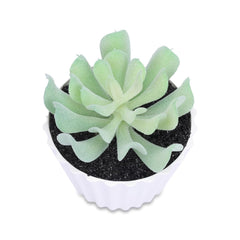 Kuber Industries Artificial Plants for Home D�cor|Natural Looking Indoor Fake Plants with Pot|Artificial Flowers for Decoration-Pack of 2 (Green)