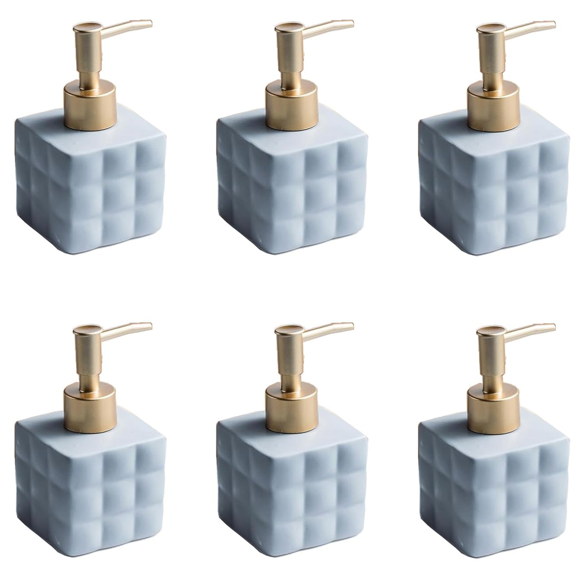 Kuber Industries Liquid Soap Dispenser | Handwash Soap Dispenser | Soap Dispenser for Wash Basin | Shampoo Dispenser Bottle | Bathroom Dispenser Bottle | Pack of 6 | ZX043GY |220 ml | Gray