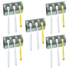 Kuber Industries Stainless Steel Towel Bar Holder|Cabinet Hanger Over Door Kitchen Hook|Holder|ZT-0401-3|Pack Of 5|Black