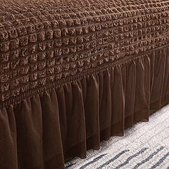 Kuber Industries Pack of 3 Sofa Cover | Single Seater Sofa Cover | Sofa Chair Cover | Couch Cover for Hall | Universal Sofa Slipcover | Elastic Spandex Sofa Cover for Living Room | OSSC003 | Brown