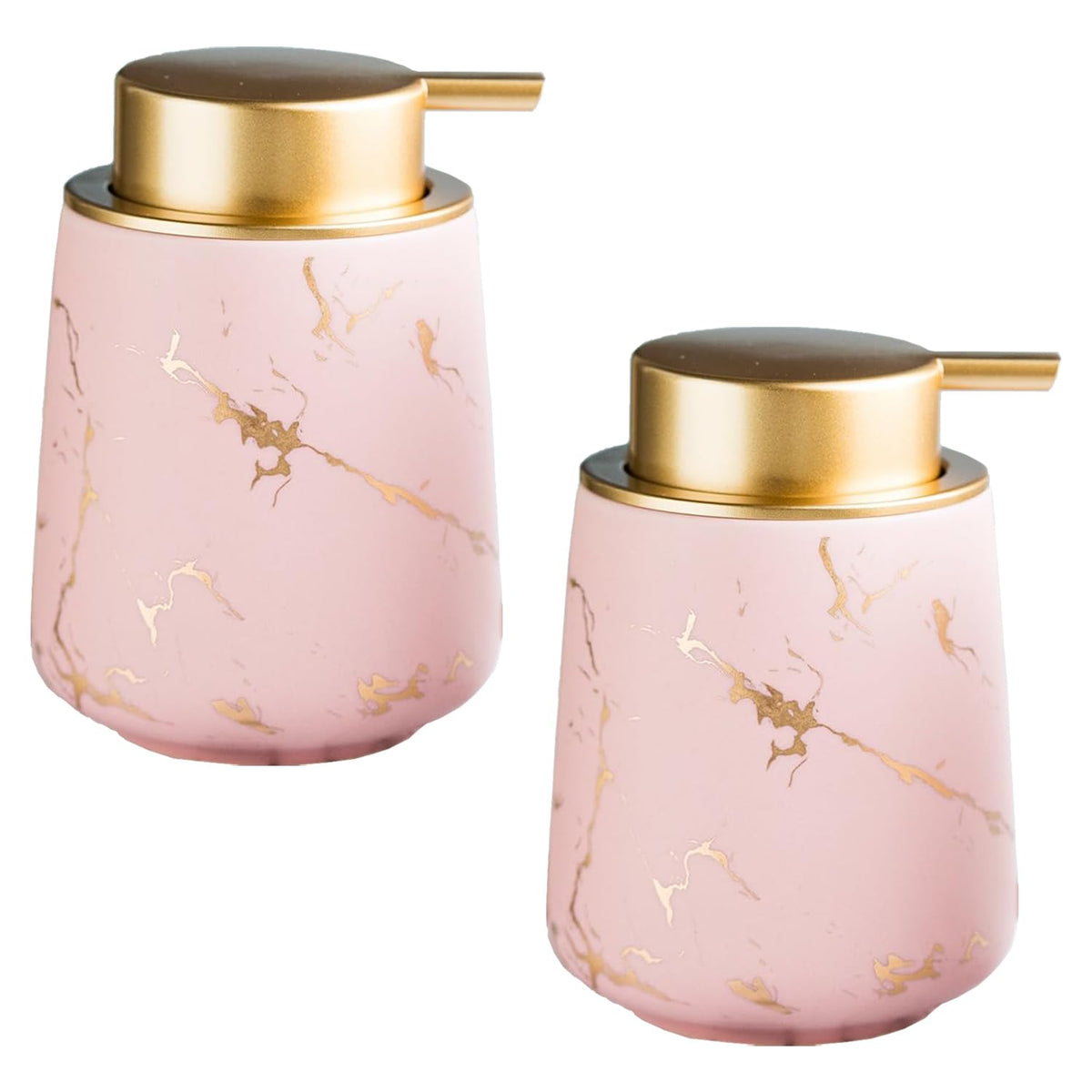 Kuber Industries Liquid Soap Dispenser | Handwash Soap Dispenser | Soap Dispenser for Wash Basin | Shampoo Dispenser Bottle | Bathroom Dispenser Bottle | Pack of 2 | ZX010PK | 400 ml | Pink