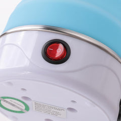 Homestic Foldable Electric Kettle 600 ML | Silicone Body With 304-Stainless Steel Base | Leak Proof Design | Multipurpose Portable Electric Kettle for Travel, Office & Home | 600W | Blue