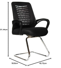 Kuber Industries Ergonomic Revolving Office Chairs for Work From Home | Comes with Armrest Support | Comfy Chair for Students | Work Chair for Office Executives Staff | Black