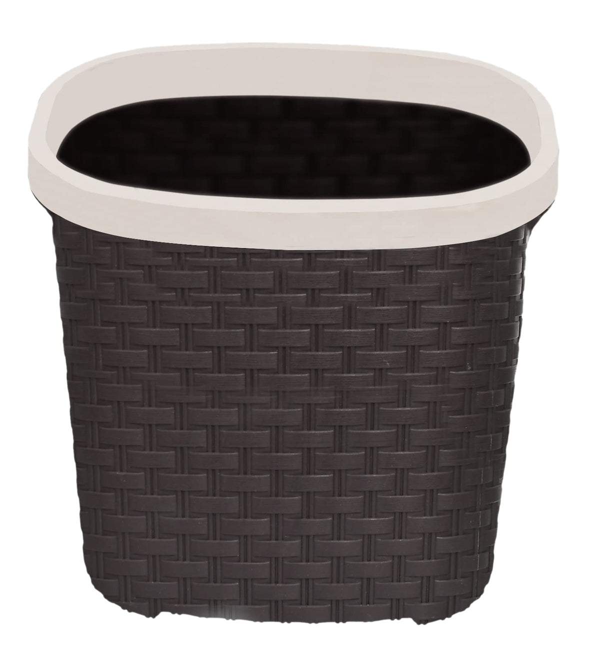 Fun Homes Plastic Open Dustbin, Garbage Bin, Trash Can, Waste Bin, 7 Litre (Brown)-47FH0715