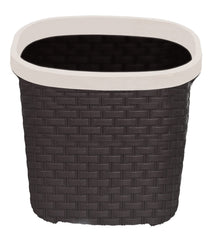 Fun Homes Plastic Open Dustbin, Garbage Bin, Trash Can, Waste Bin, 7 Litre (Brown)-47FH0715