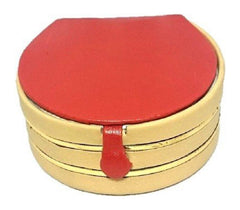 Kuber Industries Wooden 2 Pieces Velvet Small Round Bangle Box (Maroon) -CTLTC038961