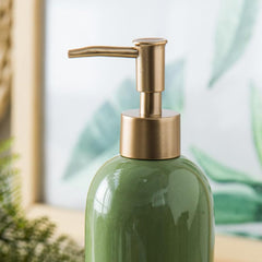 Heart Home Liquid Soap Dispenser | Handwash Soap Dispenser | Soap Dispenser for Wash Basin | Shampoo Dispenser Bottle | Bathroom Dispenser Bottle | 420 ML | Green