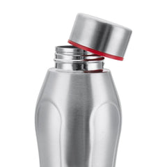 Heart Home Lightweight Odour Free Stainless Steel Fridge Water Bottle/Refrigerator Bottle/Sports Bottle, 1000 ML- Pack of 2 (Silver)-HS42KUBMART25180