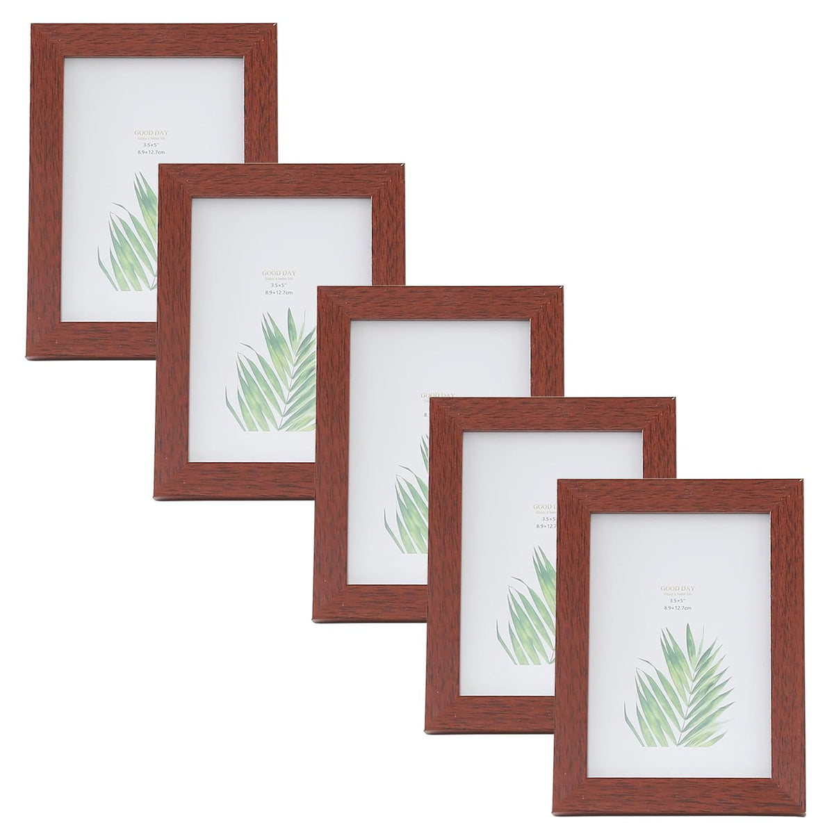 Kuber Industries Photo Frame For Home D?cor|Use Horizontal & Vertical|Crystal Clear Glass|Perfect For Home, Office And Shop "10.4x14.2CM"-Pack of 5 (Brown)