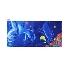 Heart Home Kids Bath Towel|Soft Cotton & Sides Stitched Baby Towel|Super Absorbent Aquarium & Princess Print Towel for Infants,Pack of 2 (Multicolor)