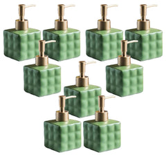 Kuber Industries Liquid Soap Dispenser | Handwash Soap Dispenser | Soap Dispenser for Wash Basin | Shampoo Dispenser Bottle | Bathroom Dispenser Bottle | 9 Piece | Pack of 3 | ZX043GN | 220 ml | Green