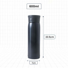 Kuber Industries LeakProof Insulated Stainless Steel Water Tumbler Bottle for Men's | Water Bottle for Office & Kids | Ideal for Gym, Home, Hiking & Travel | CO230201A-Black