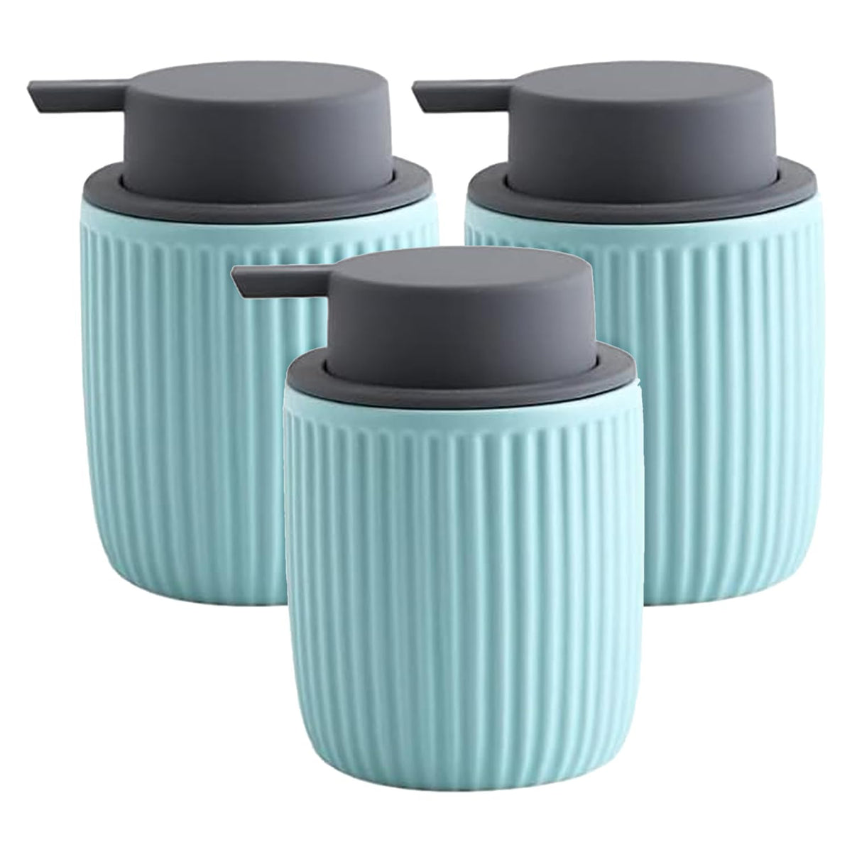 Homestic Liquid Soap Dispenser | Handwash Soap Dispenser | Soap Dispenser for Wash Basin | Shampoo Dispenser Bottle | Bathroom Dispenser Bottle | 3 Piece | 320 ml | JY00162BU | Blue