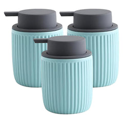 Homestic Liquid Soap Dispenser | Handwash Soap Dispenser | Soap Dispenser for Wash Basin | Shampoo Dispenser Bottle | Bathroom Dispenser Bottle | 3 Piece | 320 ml | JY00162BU | Blue