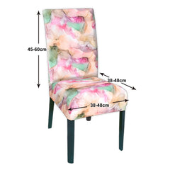Heart Home Trippy Printed Elastic Stretchable Polyster Chair Cover for Home, Office, Hotels, Wedding Banquet- Pack of 2 (Multicolor)-50HH0953