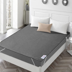 Heart Home PVC Double Bed Mattress Protector, Bed Protector, Mattresses Cover 72"x78" (Grey)-50HH01231