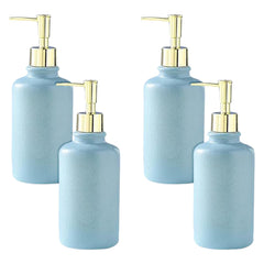 Kuber Industries Liquid Soap Dispenser | Handwash Soap Dispenser | Soap Dispenser for Wash Basin | Shampoo Dispenser Bottle | Bathroom Dispenser Bottle | Pack of 4 | JY00231BU | 400 ml | Blue